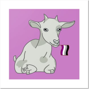 Alfie The Asexual Pride Goat Posters and Art